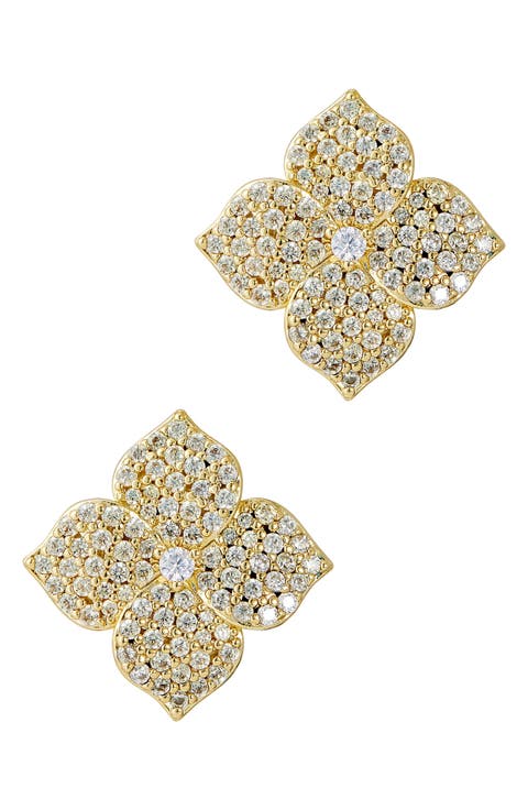 Canary Floral Stud Earrings