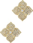 SAVVY CIE JEWELS Canary Floral Stud Earrings