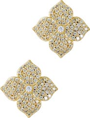 SAVVY CIE JEWELS Canary Floral Stud Earrings