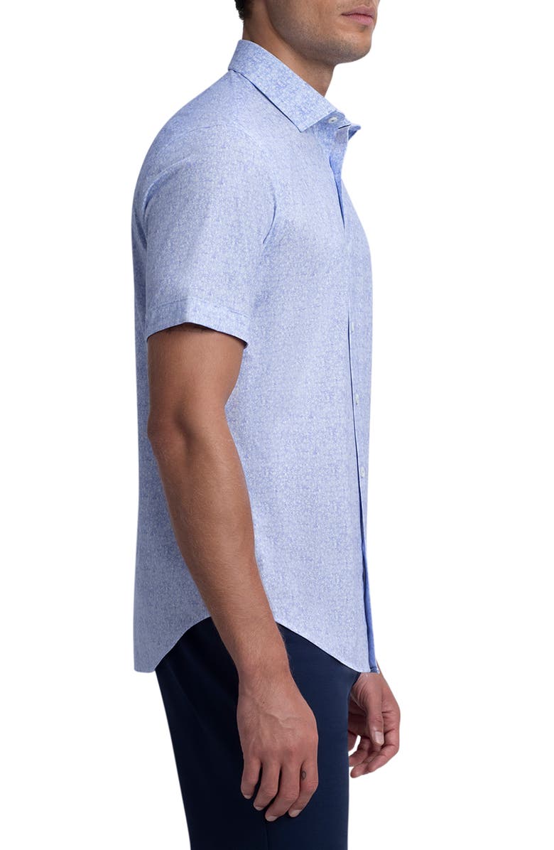 Bugatchi OoohCotton<sup>®</sup> Floral Short Sleeve Button-Up Shirt, Alternate, color,