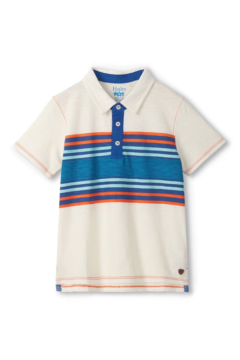 Kids' Colorblock Stripe Polo, Main, color, CAMI LACE