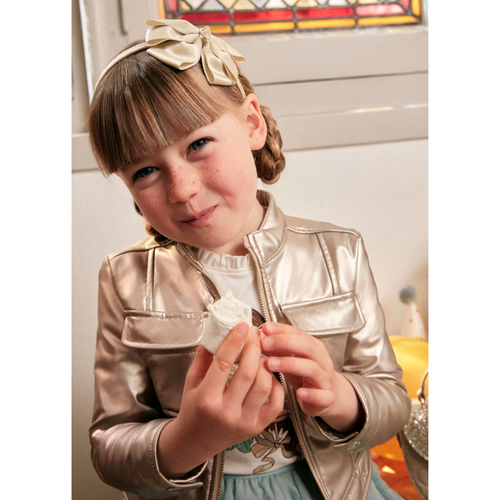 Mayoral Zip-pocket Jacket In Silver