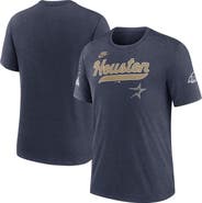Nike Men's Nike Heather Navy Houston Astros Cooperstown Collection Eras Tri-Blend T-Shirt