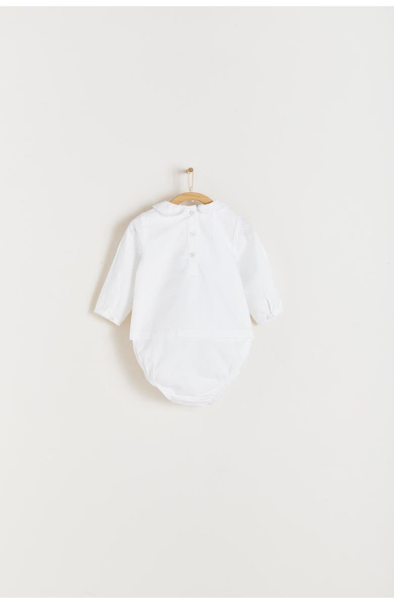 Babycottons Premium Cotton Bauti Blouse Bodysuit For Infant, Alternate, color, White