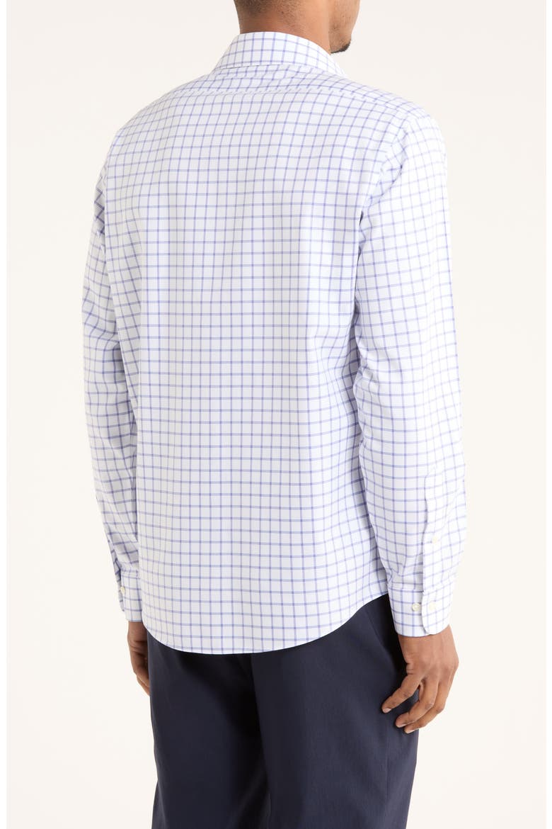 Regular Fit Check Twill Non-Iron Button-Up Shirt, Alternate, color, PURPLE/ WHITE