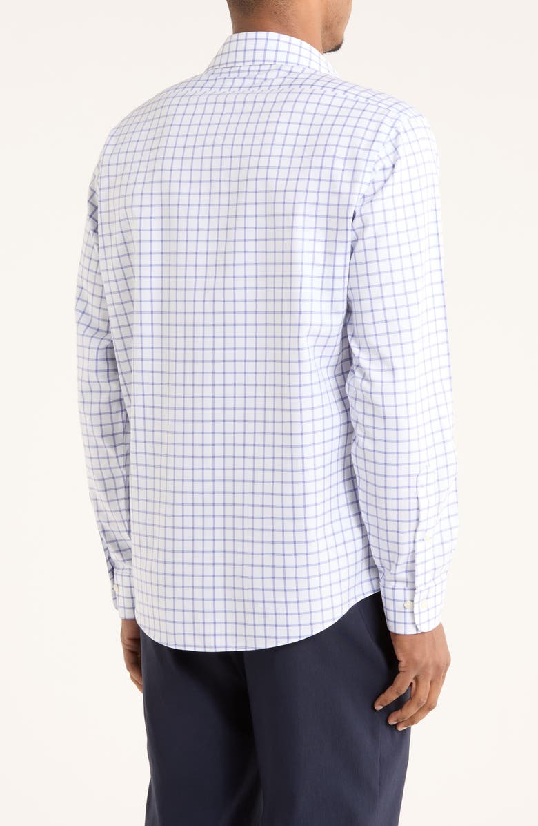 Brooks Brothers Regular Fit Check Twill Non-Iron Button-Up Shirt, Alternate, color, Purple/ White