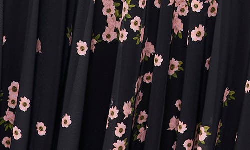 Ted Baker Ruched Sleeveless Mesh Maxi Dress In Black