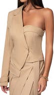 JLUXLABEL Amal One-Shoulder Blazer Top