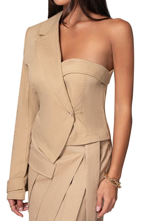 Jluxlabel Amal One-shoulder Blazer Top