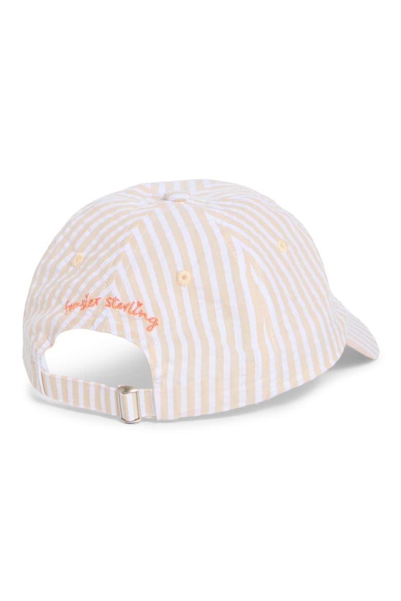 Peach Stripe Baseball Cap, Alternate, color, TAN