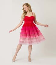Unique Vintage Tiered Sheer Swing Dress