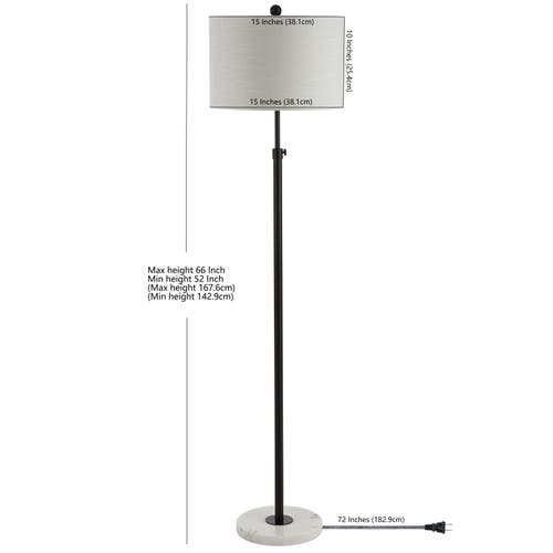 JONATHAN Y JONATHAN Y JUNE 65" ADJUSTABLE METAL/MARBLE LED FLOOR LAMP