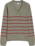MM by Max Mara Dolmen Placed Stripe Wool & Cashmere Sweater