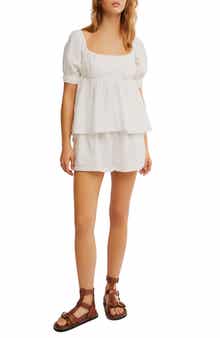 Free People Donnie Cotton Babydoll Top & Shorts Set