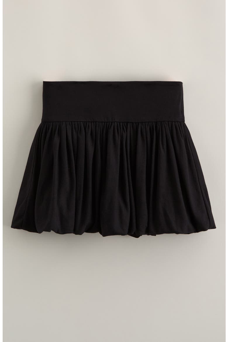 Kids' Knit Bubble Skort, Alternate, color, BLACK