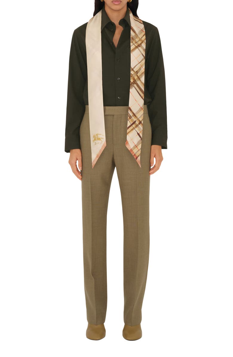 Burberry Reversible Check Silk Twill Scarf, Alternate, color,