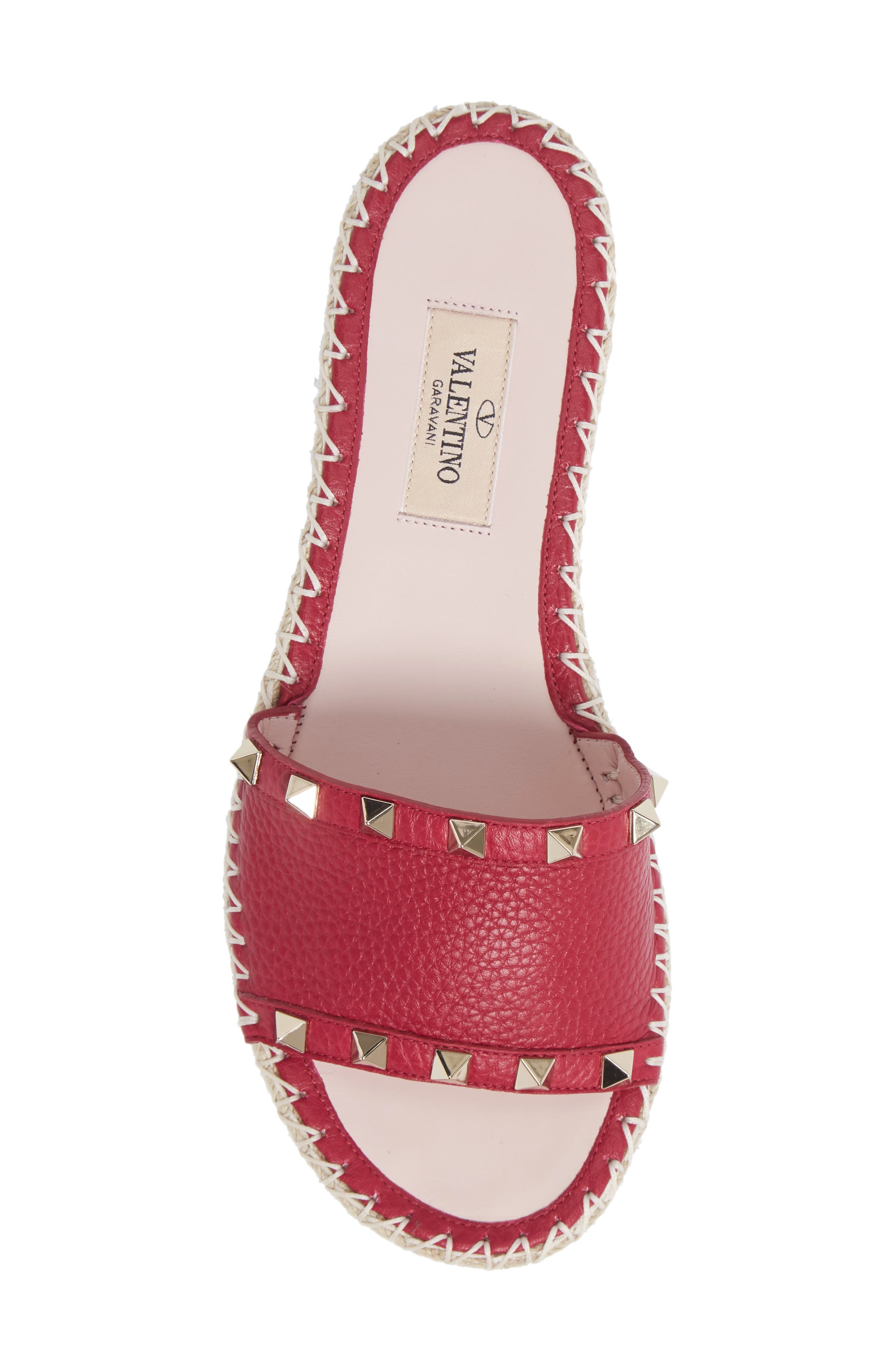 Valentino Garavani Rockstud Espadrille Slide, Alternate, color, 