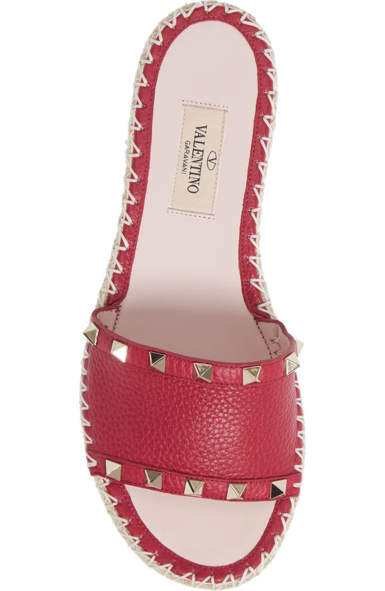 Valentino Garavani Rockstud Espadrille Slide, Alternate, color,