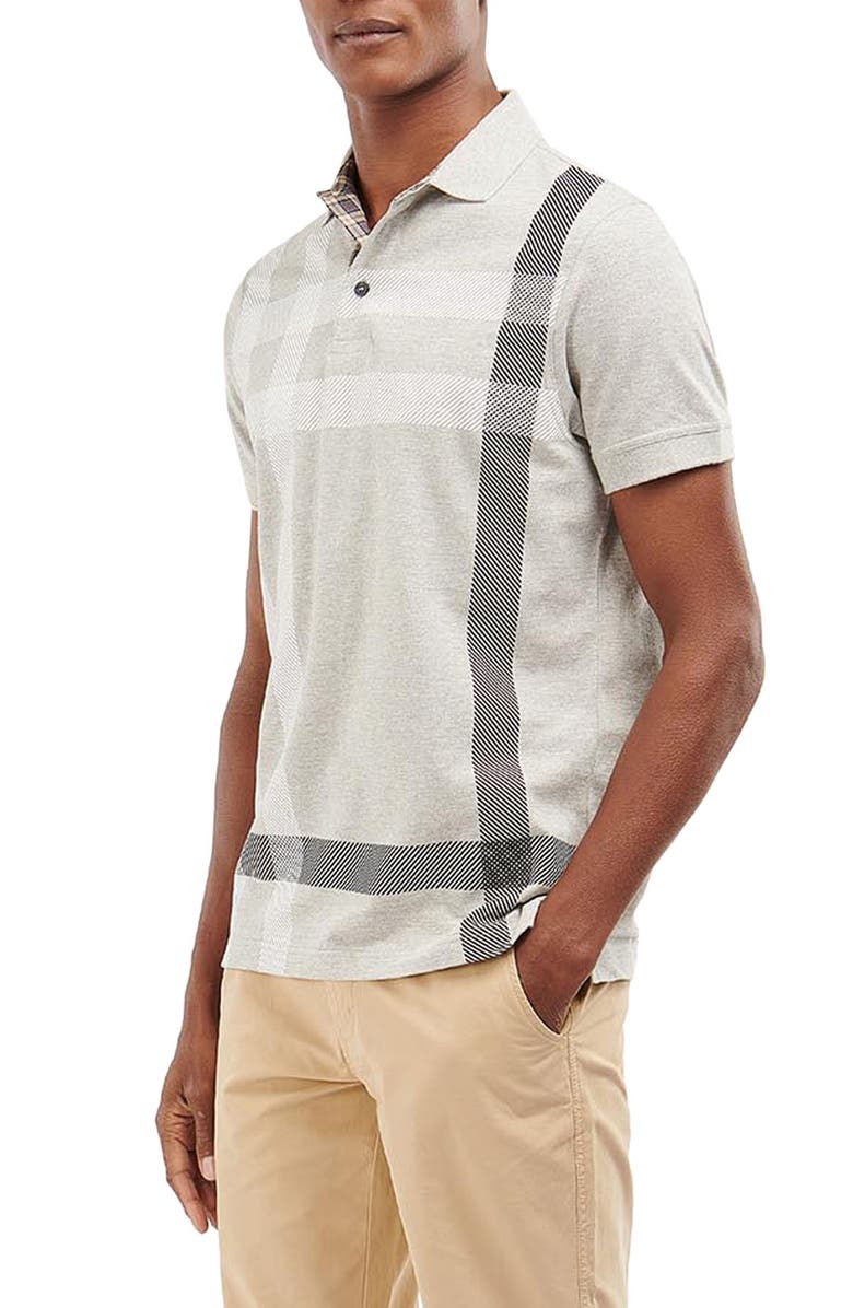 Barbour Blaine Tartan Polo, Alternate, color, Grey Marl