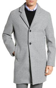 Cole Haan Regular Fit Stretch Wool Coat