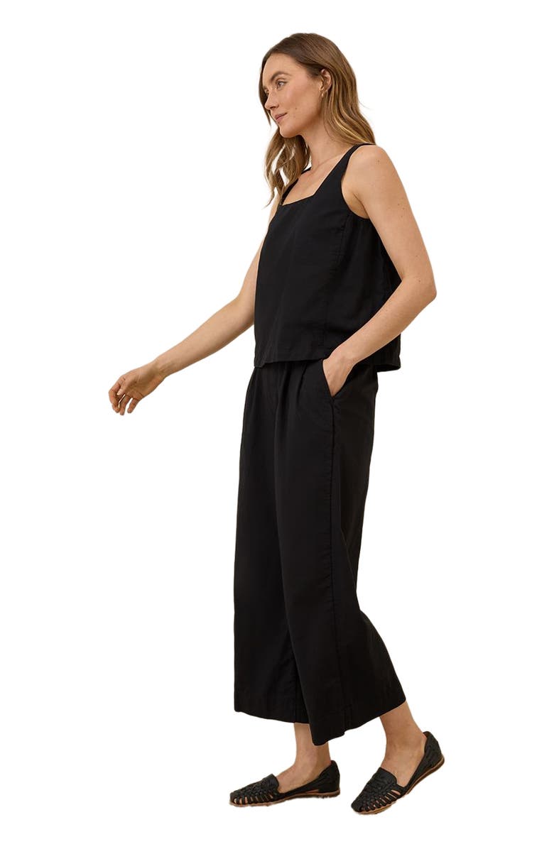 Pact Canopy Linen Pleated Trouser Made with Organic Cotton, Alternate, color, Black