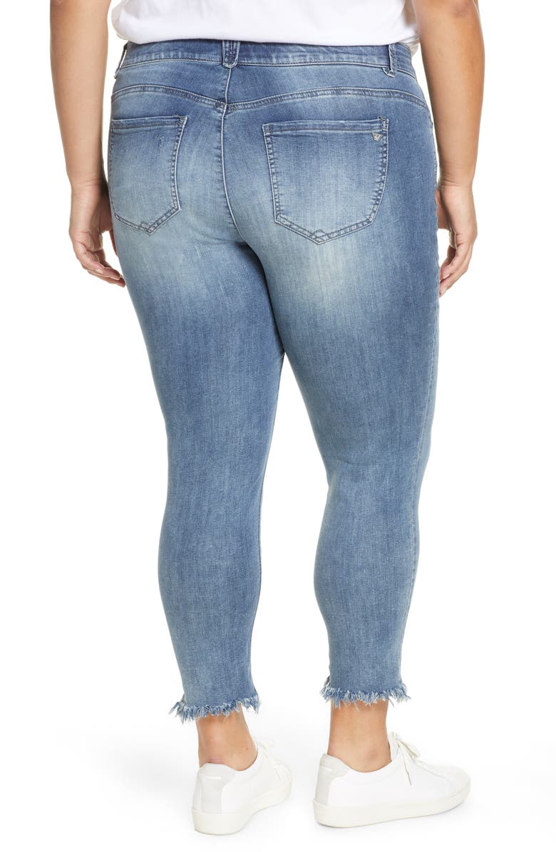 Wit & Wisdom Ab-Solution Luxe Touch Chewed Hem Skinny Jeans, Alternate, color, 