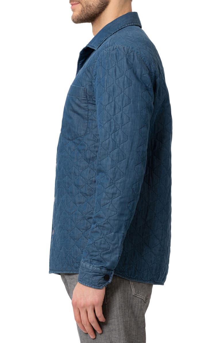 34 Heritage Quilted Denim Overshirt, Alternate, color, Indigo