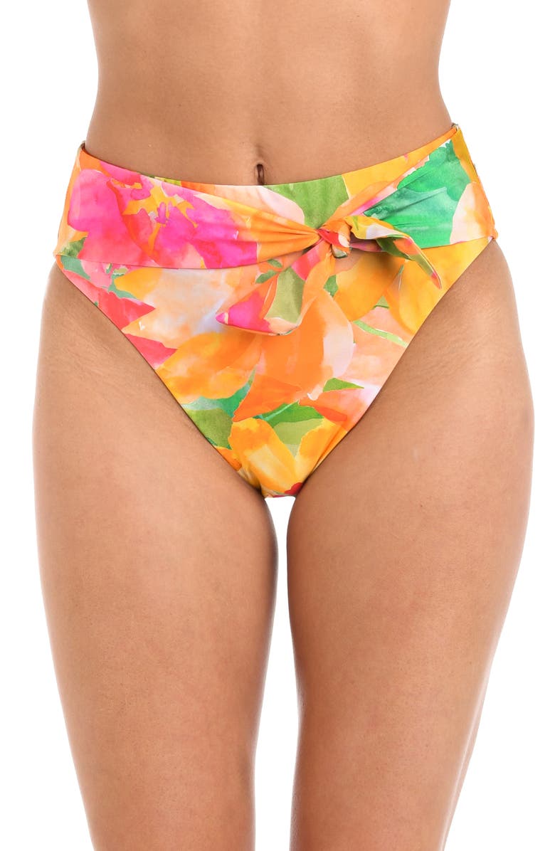 Sunshine 79 Utopia High Cut Bikini Bottoms, Main, color, Yellow Multi
