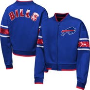 Outerstuff Girls Youth Outerstuff Royal Buffalo Bills MVP Full-Zip Sequin Bomber Jacket
