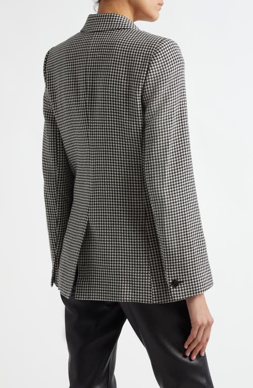 Reiss Black/white Drew Wool Dogtooth Double Breasted Blazer In Black/white