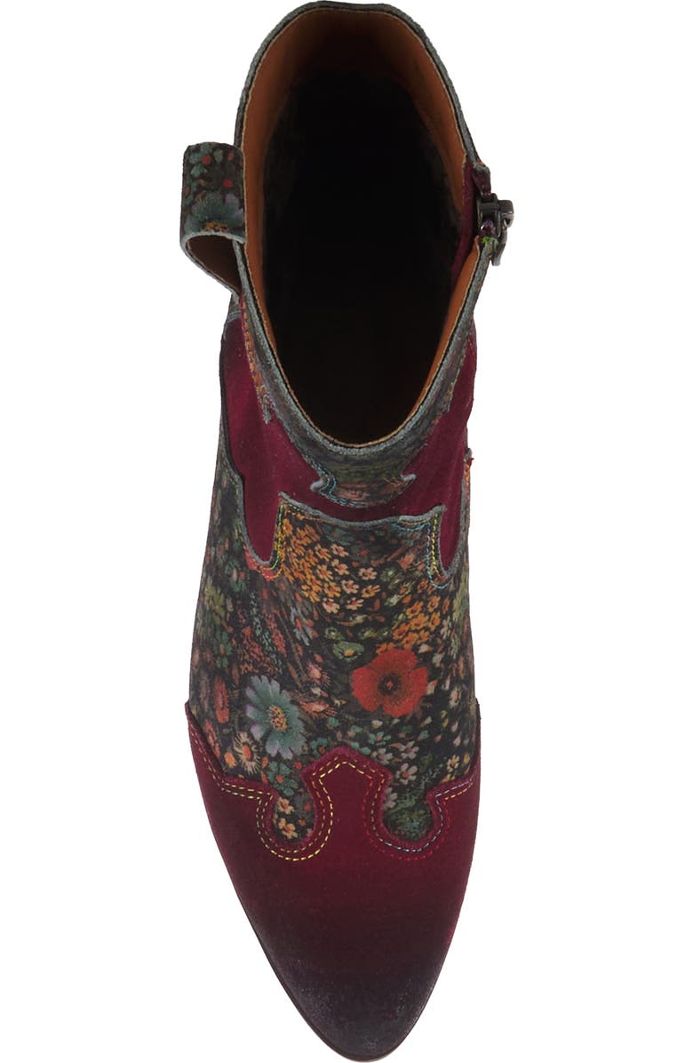 L'Artiste by Spring Step Ladyluck Bootie, Alternate, color, Bordeaux Multi Suede