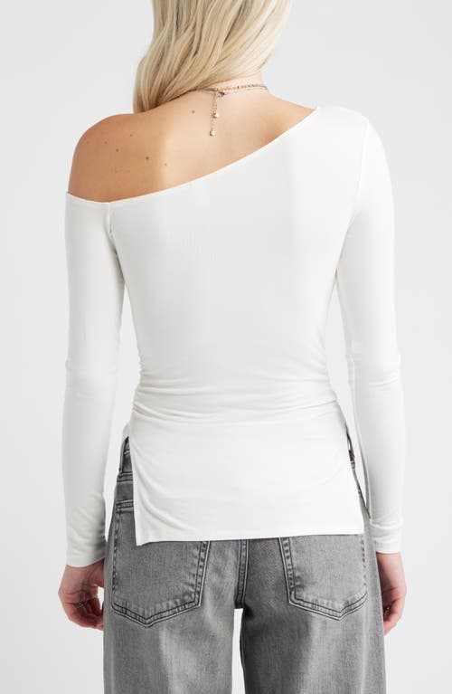Bp. Off The Shoulder Long Sleeve Top In White