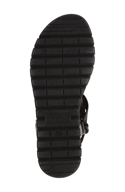 Mia Mileni Platform Wedge Sandal In Black