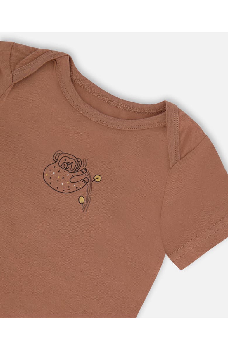 Deux par Deux Baby Boy's Organic Cotton Bodysuit Brown, Alternate, color,
