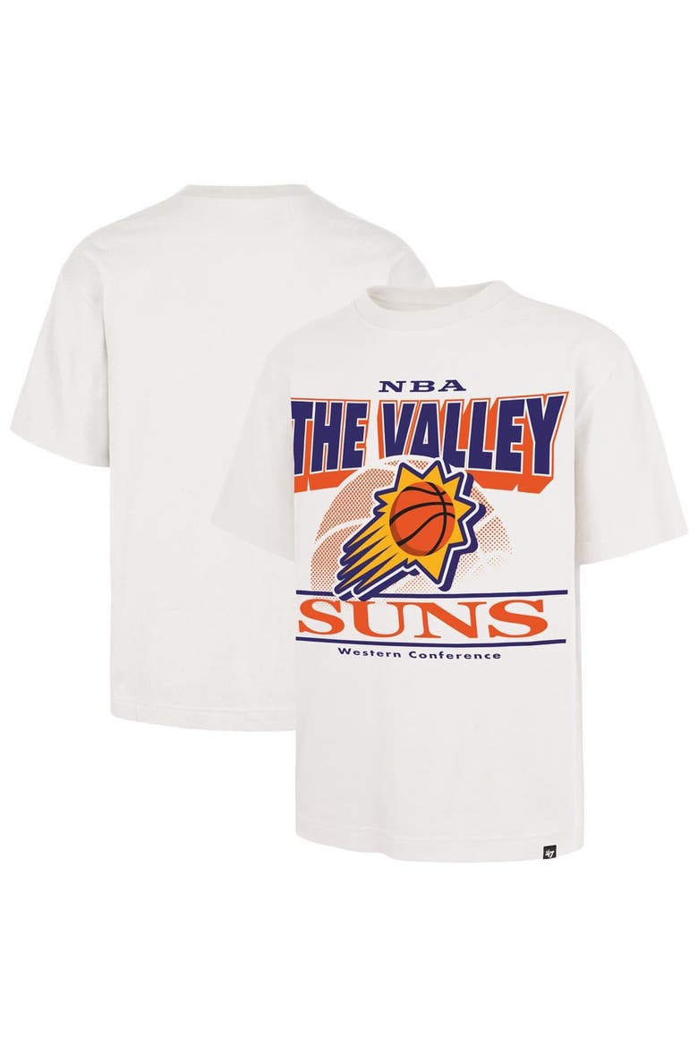 Men's '47  White Phoenix Suns City Edition Shifty Foundation T-Shirt, Alternate, color, White
