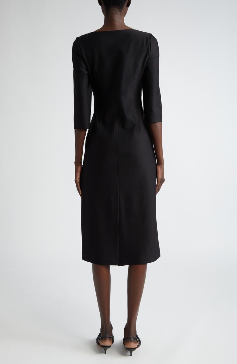 St. John Collection Square Neck Interlock Sheath Dress, Alternate, color, 