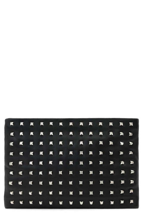 Bettina Studded Leather Clutch
