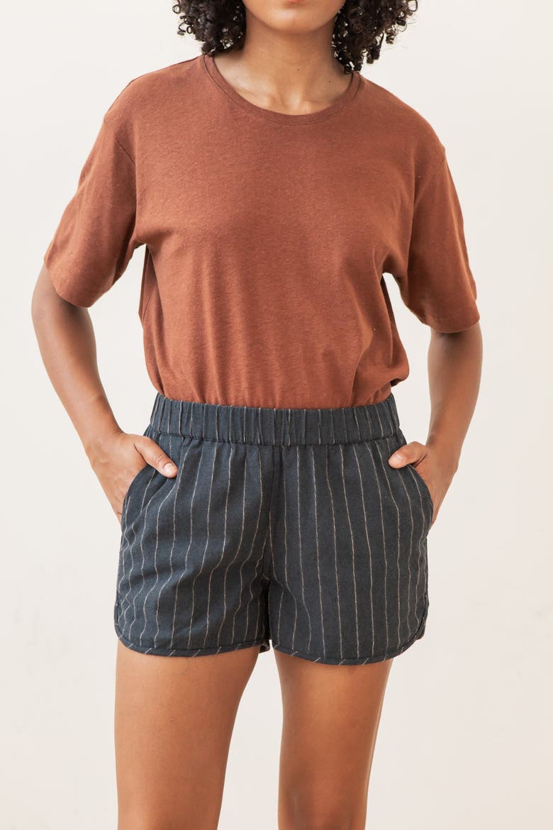 Luca Track Short, Alternate, color, Charcoal Stripe