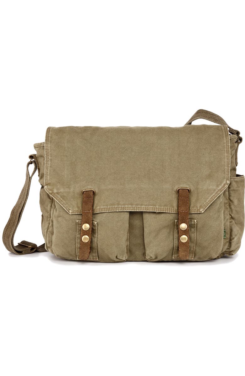 THE SAME DIRECTION Coastal Canvas Messenger Bag, Main, color,