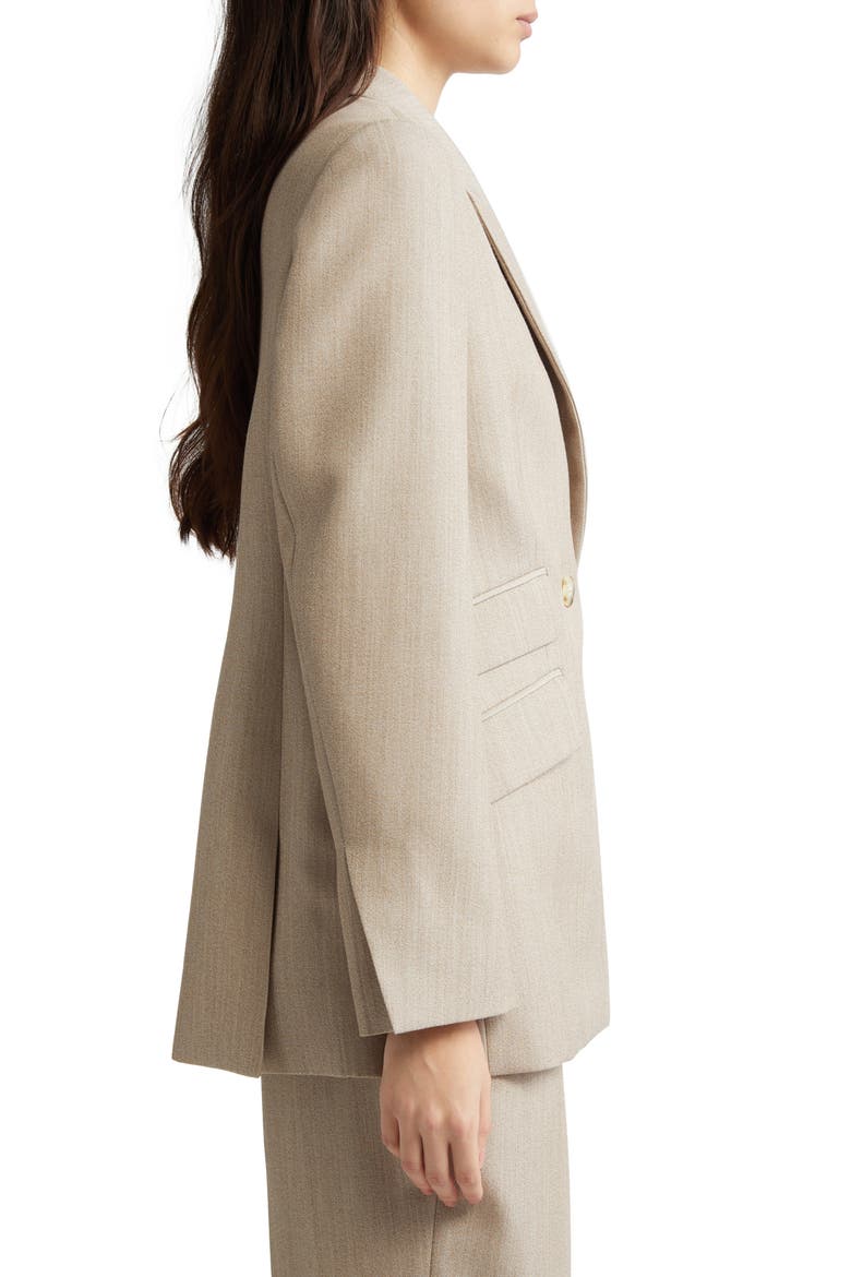 Steph Double Breasted Wool Twill Blazer, Alternate, color, OAT