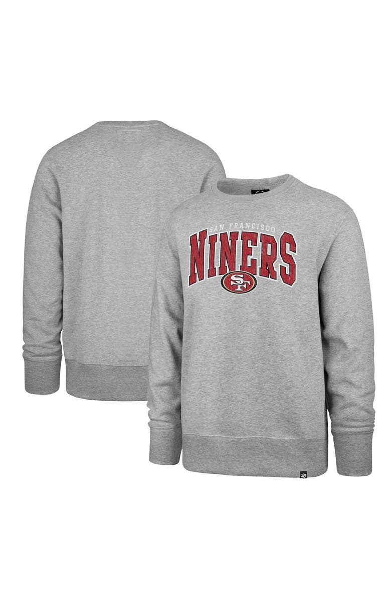 '47 Men's '47 Gray San Francisco 49ers Varsity Block Headline Pullover Sweatshirt, Alternate, color, Gray