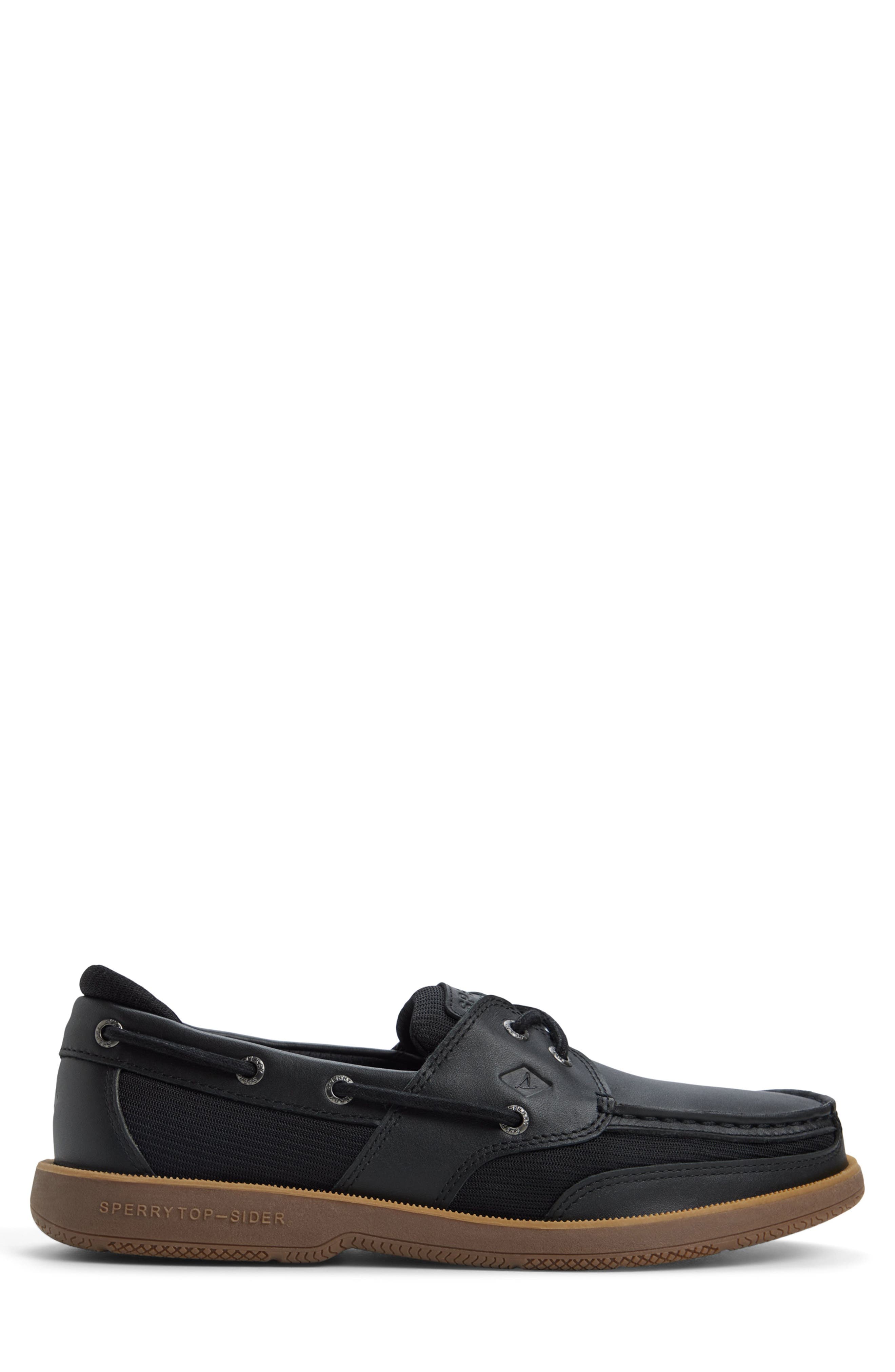 Sperry Surveyor 2-Eye Boat Shoe, Alternate, color, Black