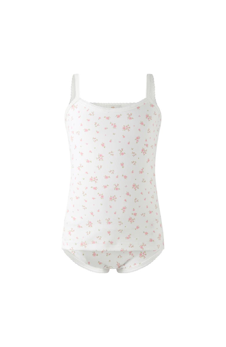 Rachel Riley Pima Floral Underwear Set, Main, color, Pink