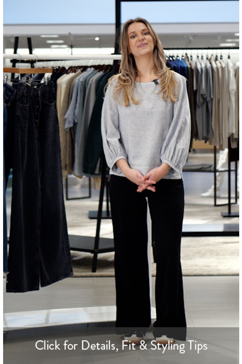 Balloon Sleeve Linen Blend Top video
