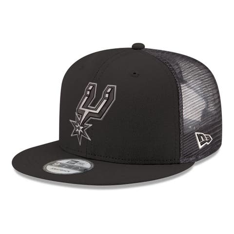 Men's New Era Black San Antonio Spurs Core Logo Meshback 9FIFTY Snapback Hat
