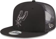 New Era Men's New Era Black San Antonio Spurs Core Logo Meshback 9FIFTY Snapback Hat