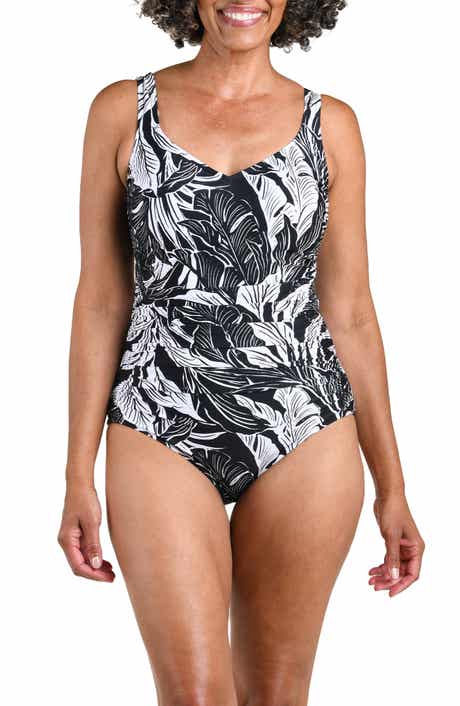 Side Shirred One-Piece Swimsuit