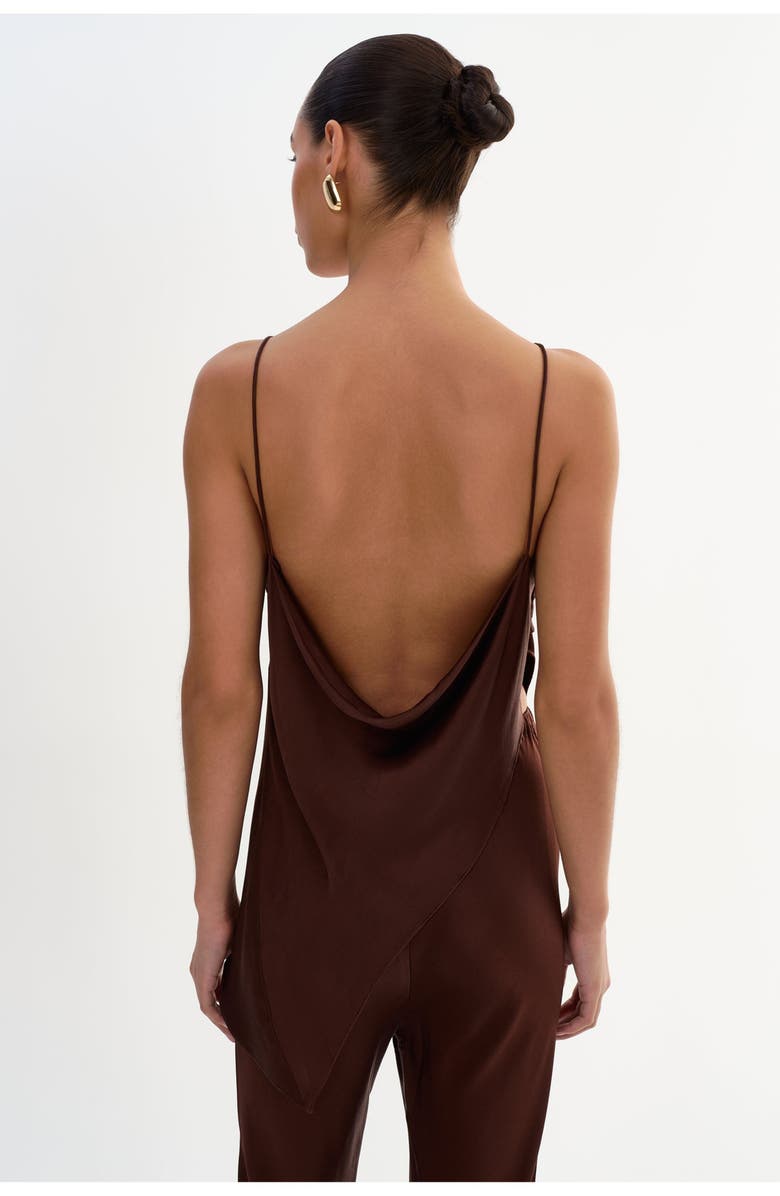 LAMARQUE Solange | Asymmetric Satin Cami, Alternate, color, Brown