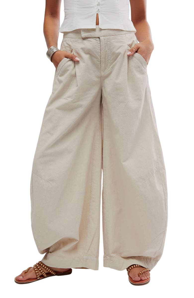 Free People Tegan Washed Cotton Barrel Pants, Main, color, 