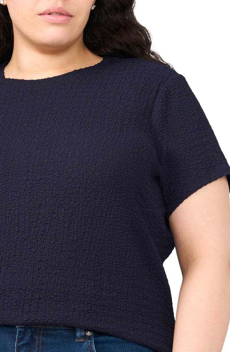 Halogen<sup>®</sup> Pucker Crewneck T-Shirt, Alternate, color, Baritone Blue